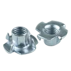 LUHUICHANG 20 шт. M4 M5 M6 M8 M10 M12 оцинкованная гайка с четырьмя когтями спикер гайка t-гайка глухая зубчатая гайка тройник мебельная фурнитура