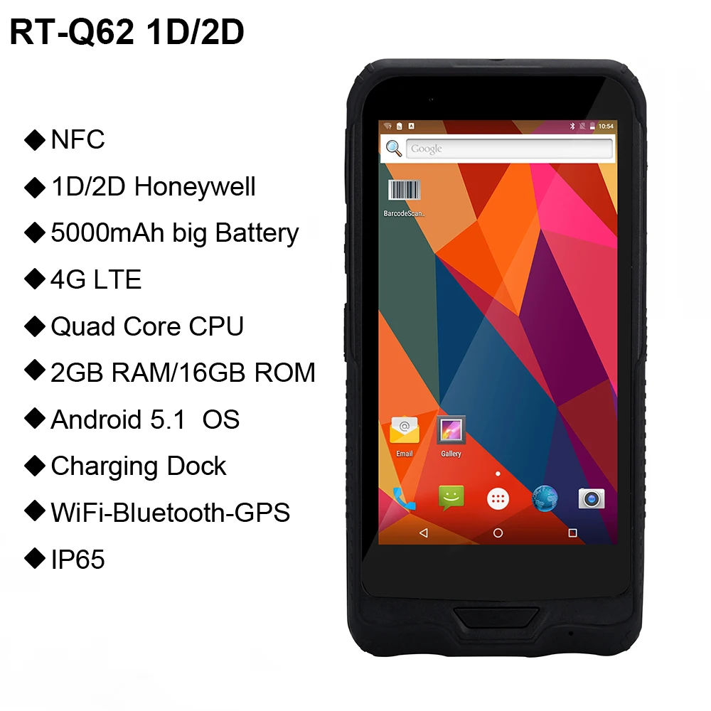 Сканер PDA NFC RFID 6 &quotсканер 2D промышленная считыватель Android 7 0 Ручной терминал