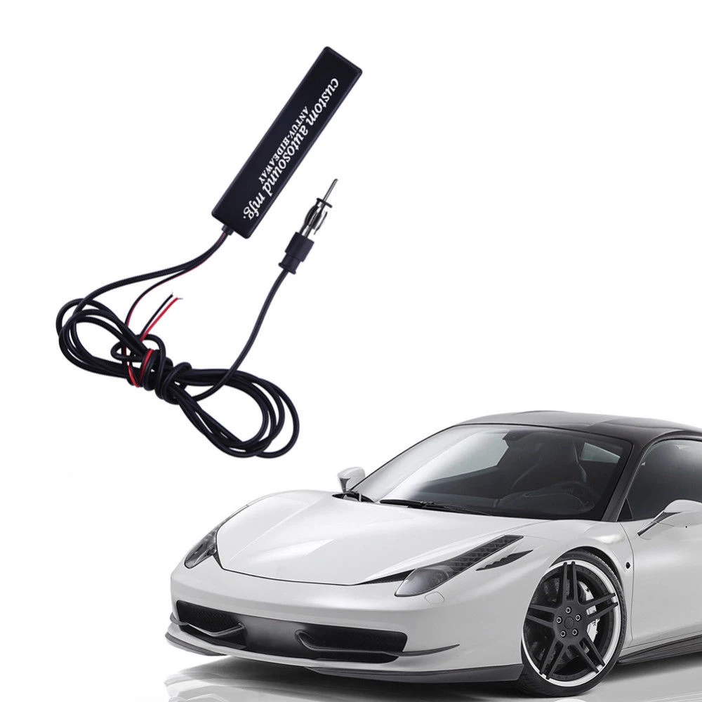 

Black Car Tuning Stereo Radio Electronic Hidden Antenna Aerial FM/AM Amplified 12V Universal Durable Auto Car Accessories