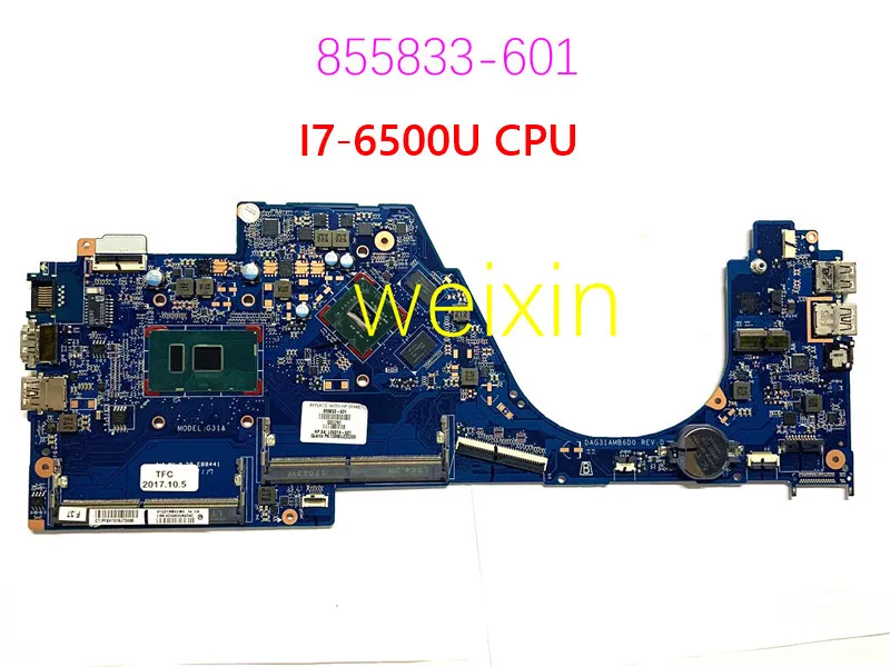 

855833-601 855833-501 Laptop Motherboard FOR HP PAVILION 14-AL DAG31AMB6D0 W/ I7-6500U CPU and 940MX 2GB FULLY TESTED mainboard
