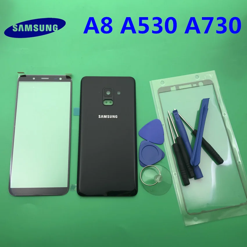 Оригинальный стеклянный объектив переднего экрана для Samsung Galaxy A8 A8plus 2018 A530 A730