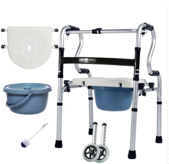 

Aluminum alloy walking aid crutch elderly rehabilitation device mechanical belt wheel Cushion Massage