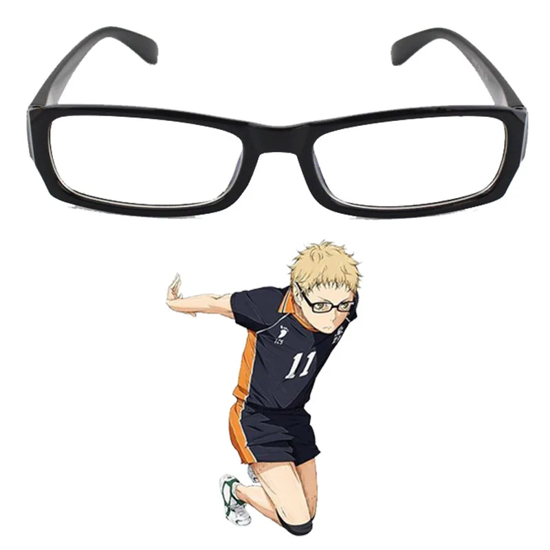 

Haikyuu! Косплей костюм реквизит Tsukishima Kei Cos очки карасуно No.11 Tsukishima очки аниме Haiukyu очки Cos аксессуар
