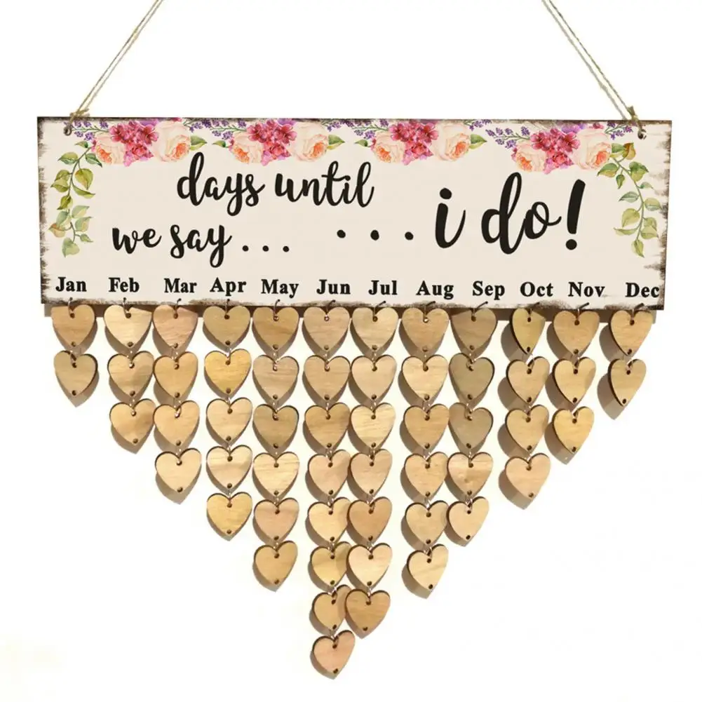 

Premium 1 Set Practical Wood Calendar Reminder Board Eco-friendly for Indoor