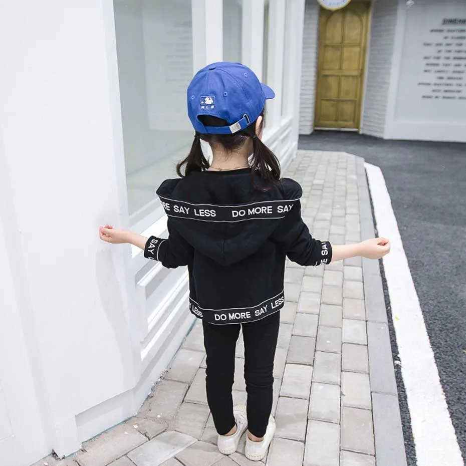 Одежда для маленьких девочек куртка с капюшоном + толстовка штаны комплект из 3