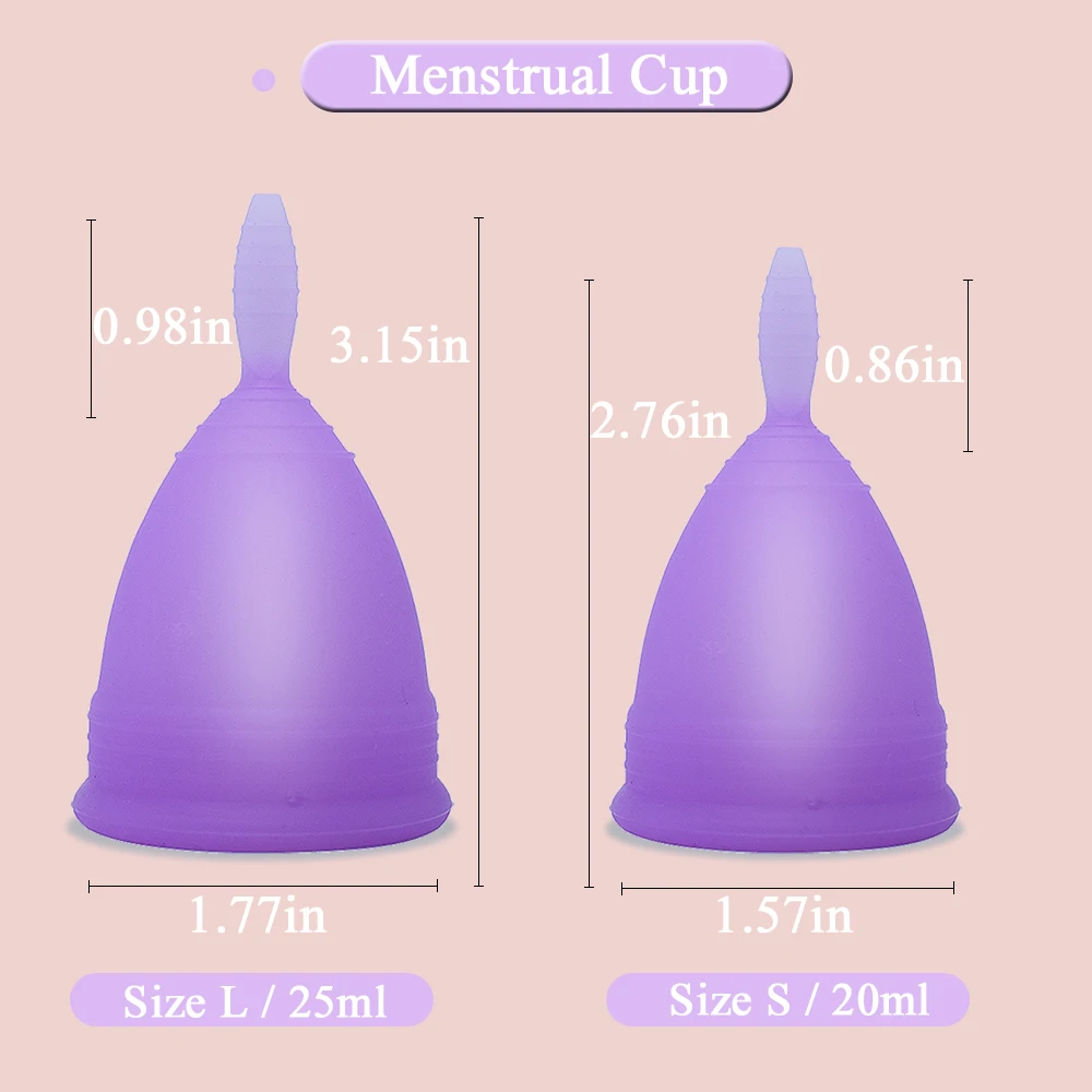 Набор менструальных чашек из медицинского силикона женская гигиеническая