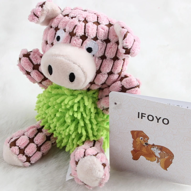 1 шт. прочный плюш животное собака пищащие игрушки делая звук жевательные для