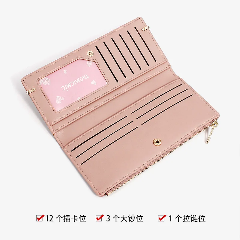 Новинка 2020 Женский кошелек на молнии из искусственной кожи модный длинный с