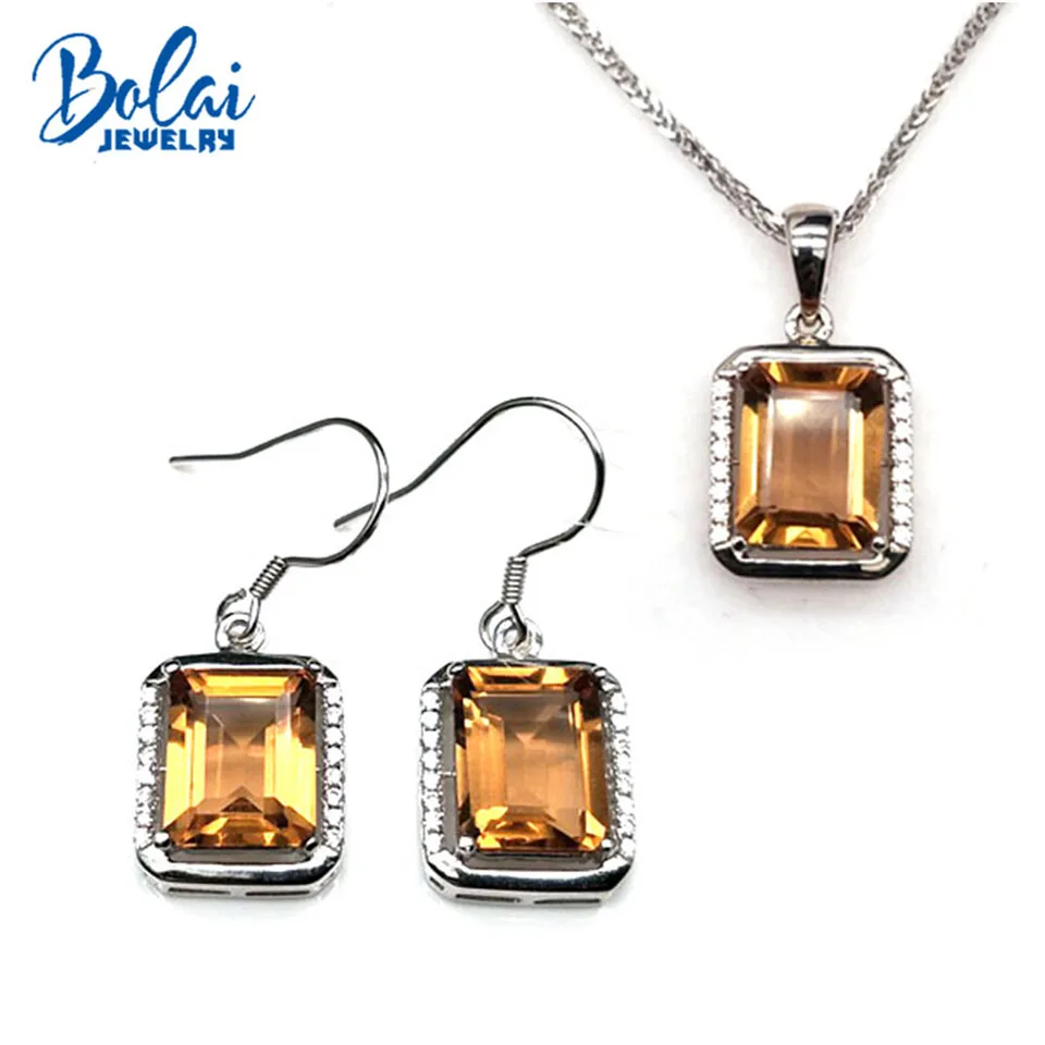 Женский ювелирный комплект из серебра 925 пробы с зултанитом|Ювелирные наборы| |