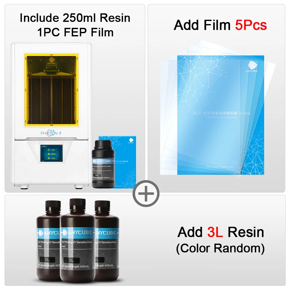 ANYCUBIC 3d принтер фотон-с lcd Модернизированный УФ модуль 405nm матрица УФ светильник двойной Z оси SLA 3d принтер фотоны размера плюс