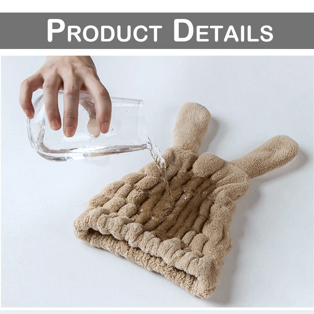 Мультяшная микрофибра полотенце для волос тюрбан шапка быстрой сушки домашние