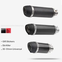 38 51mm modified motorcycle exhaust pipe carbon fiber motorbike muffler exhaust escape moto pipe with db killer for hondasuzuki