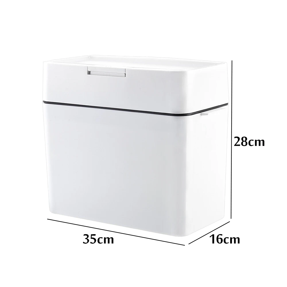 

9.5L Trash Cans Kitchen Toilet Bag Holder Rubbish Dustbin Bucket Crack Press-Type Bathroom Waste Bin Garbage Classification