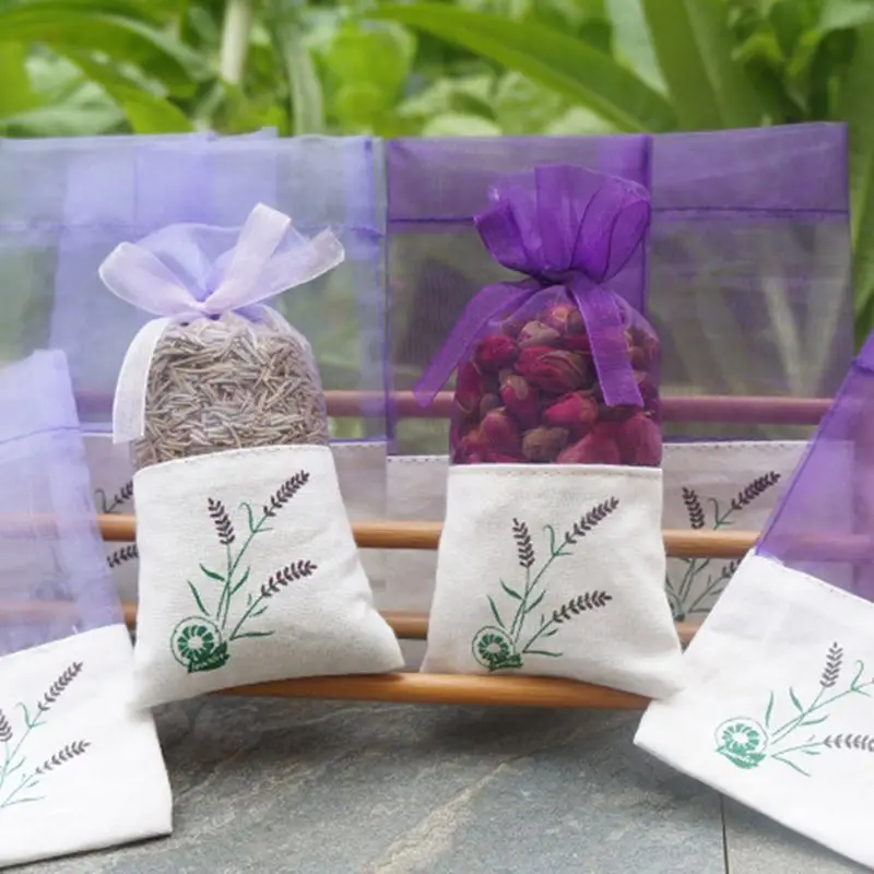 Пустая сумка из лавандового Саше сетчатый стеганый карман для хранения семян