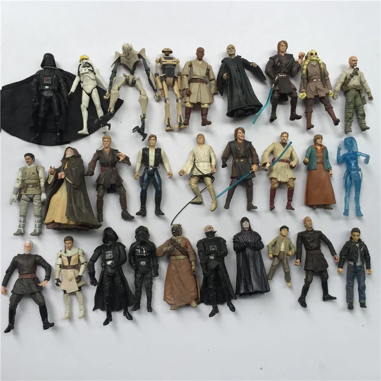 Star Wars 3.75-inch Luke Skywalker Han solo Sheev Palpatine Darth Sidious Vader Model Anime Action Figures Favorites Collect