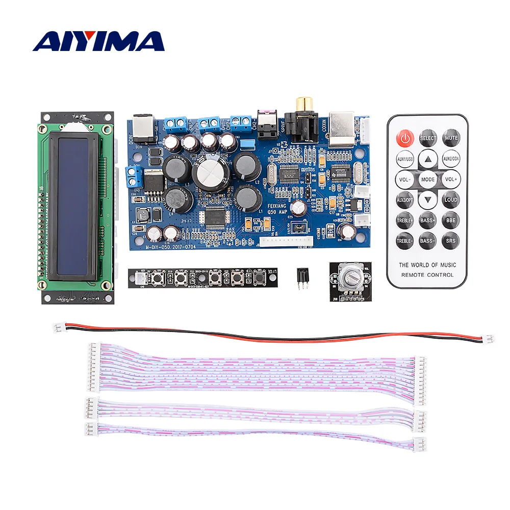 Цифровой усилитель AIYIMA 2 1 0 STA350 домашний звука динамик коаксиальный USB вход PCM2704