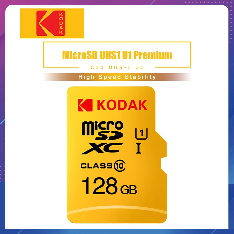 Kodak высокая скорость 16 ГБ 32 карта TF/micro sd cartao de memoria 64 Гб 128 класс 10 U1 флэш памяти mecard