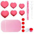 Новая в форме сердца со стразами лоток коробка и глины и смолы точка сверления ручка для 5D DIY Инструменты для вышивки картин со стразами аксессуары лоток