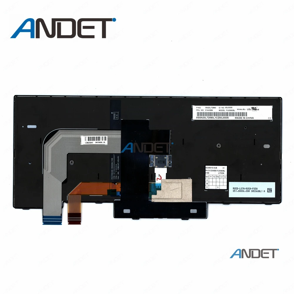 

New Original US Keyboard For ThinkPad A475 T470 T480 A485 US Keyboard Backlit 01AX487 01AX528 01AX569 01HX419