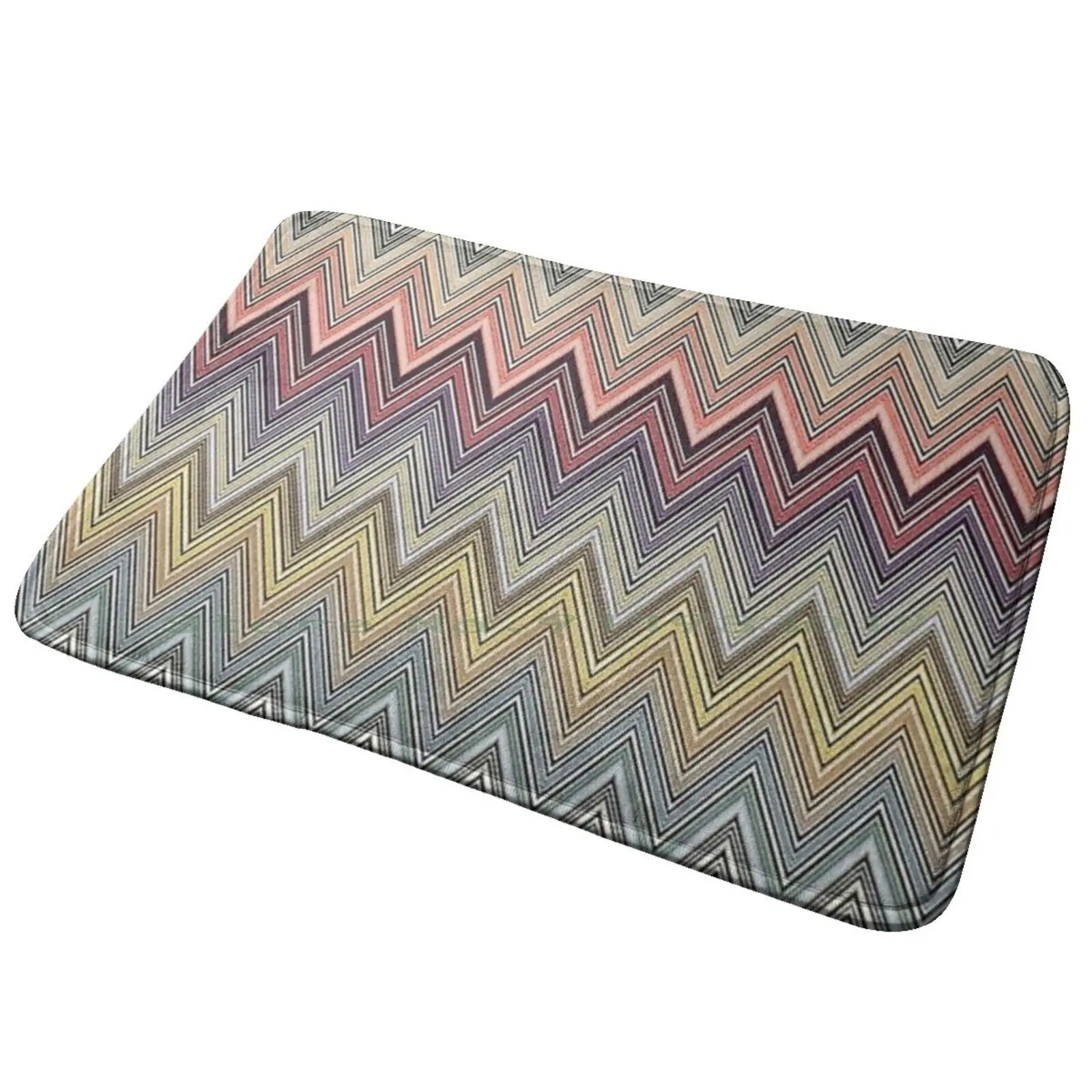 

Home Zigzag Entrance Door Mat Bath Mat Rug Arrivals Departures Album Anti-Slip Bedroom Kitchen Foot Mat Floor Carpet