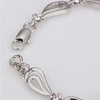 

Romantic Jewelry Eco-friendly Rose Gold Water Drop Charm Rhinestone Bracelet
