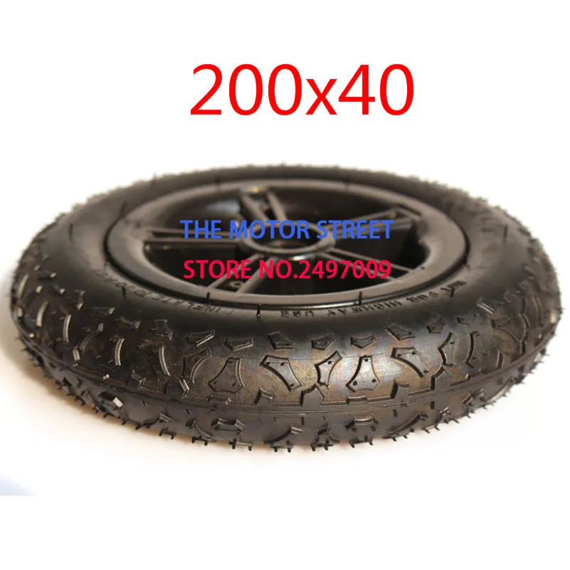 

rubber Tire and wheel hub 200X40 with a Bent Angle Valve Stem Electric bicycle tyre Electric Scooter motorcycle