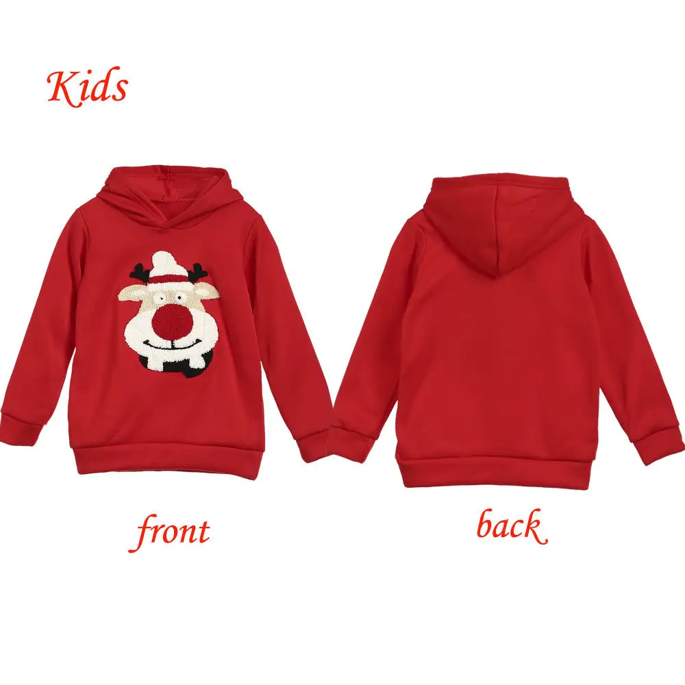 Рождественские одинаковые топы для всей семьи женские мужские детские толстовки