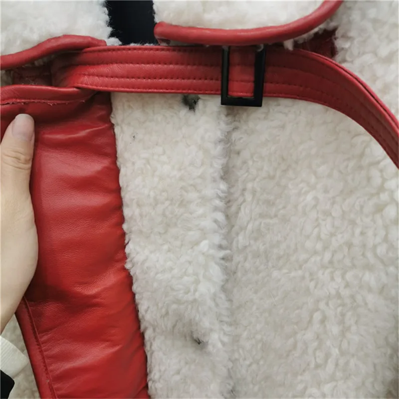 Зимняя куртка женские ботинки из овечьей кожи с мехом длинное пальто натуральной