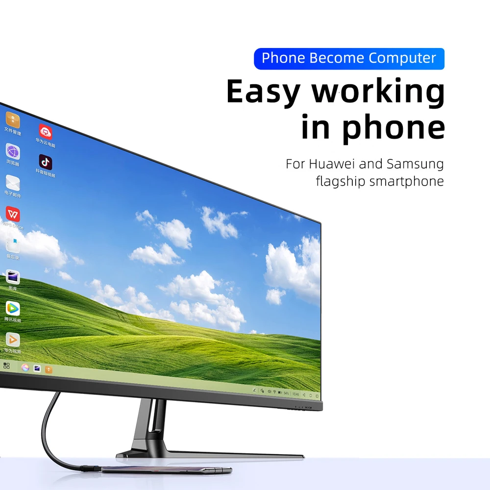 Unnlink USB Type C to HDMI Adapter 4K 60Hz 30Hz Converter Thunderbolt 3 for Laptop S20 S10 S9 Dex Mate 20 P20 P30 P40 | Электроника