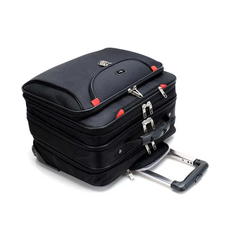 Letrend Business Oxford Rolling Luggage Casters 18 Inch Men Multifunction Carry On Wheels Suitcases Trolley Bag Travel Trunk on - Бизнес-чемодан на колесиках Letrend Oxford с литыми колесами для мужчин, 18 дюймов, многофункциональный, сумка-тележка для пе