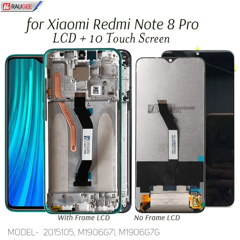 ЖК экран для Xiaomi Redmi Note 8 Pro дисплей 10 дюймов сенсорный замена протестированный