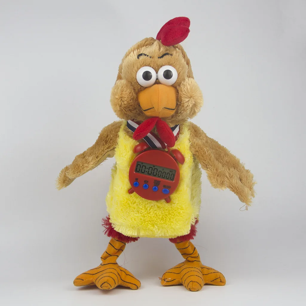 Электрические плюшевые игрушки креативная кукла время курица обратный отсчет