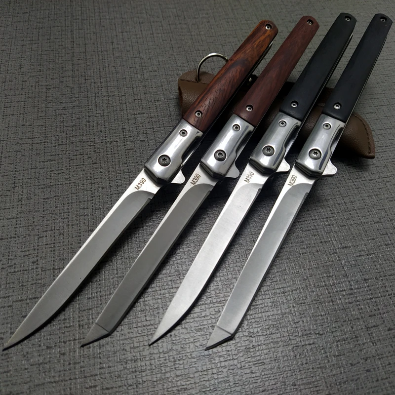 

Damascus Steel M390 Steel Fold Knife Portable Pocket Solid Wood Folding Knife Camping Hunting Knife Slicing Fruit Knives