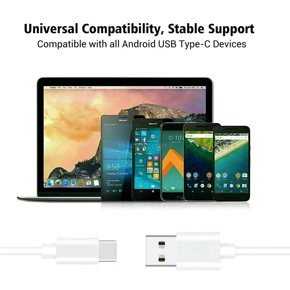 100 шт./лот 1 м USB C Type c Usb кабель для передачи данных Samsung s8 S9 Nokia N1 Lumia 950XL|Кабели