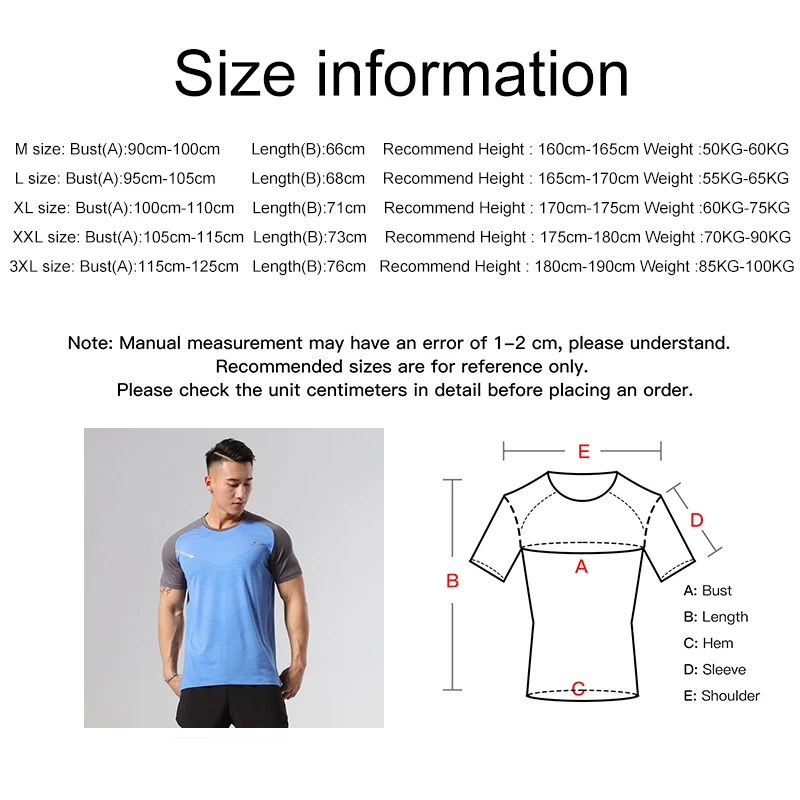 

Queshark Professional Men Quick Dry Breathable Short Sleeve Running T-shirts Basketball Fitness Training Jogging Sports Tops
