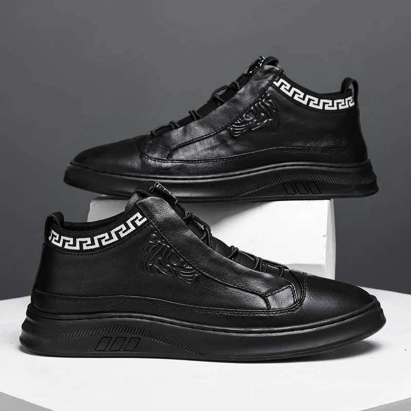 

Men's Leather Casual Shoes Fashion Vulcanized Shoes Male Flat Shoes Zapatillas Hombre