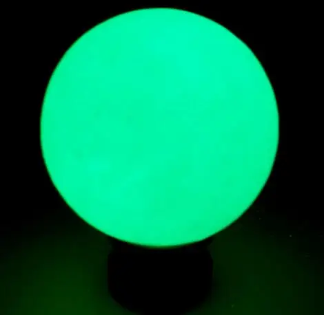 60 мм натуральный камень кварц кристалл светящийся в зеленом кальците темноте для