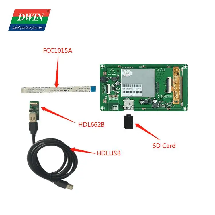 DWIN UART LCD модуль 5 дюймов HMI 1280*720 разрешение 16 7 M цветной емкостный сенсорный