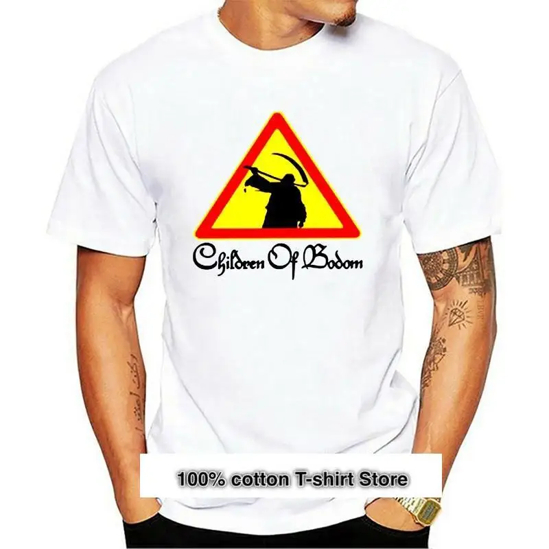 

Новинка 2021, Детская футболка Bodom с металлической рок-группой, мужская белая футболка размера от S до 2XL, мужская летняя стильная модная футбол...