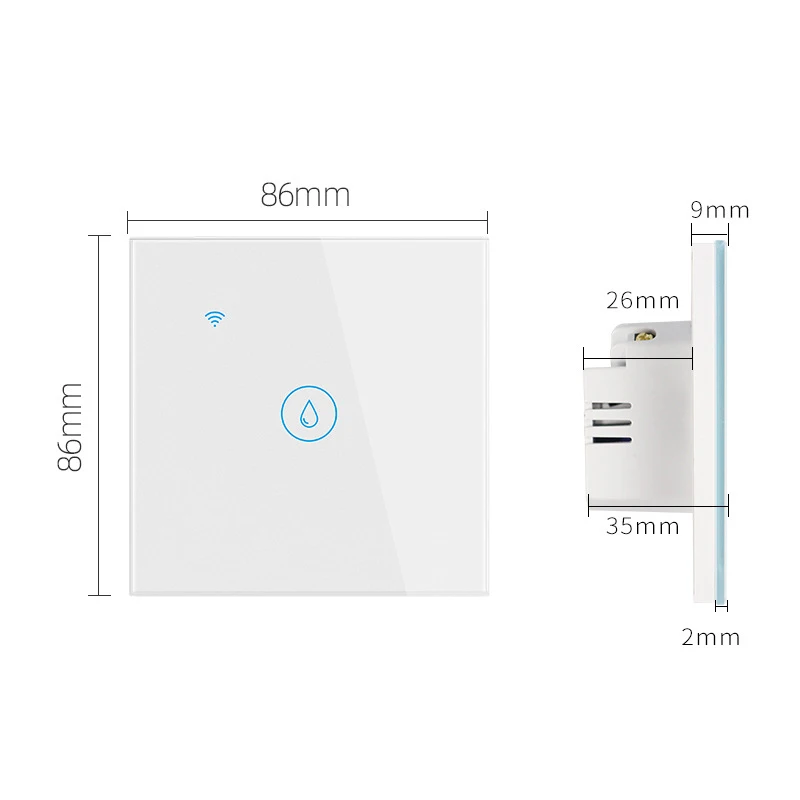 

ZigBee Smart Water Heater Switch Light Touch Switch Via Smart Life/Tuya App Control Alexa Google Home Voice Control Hot