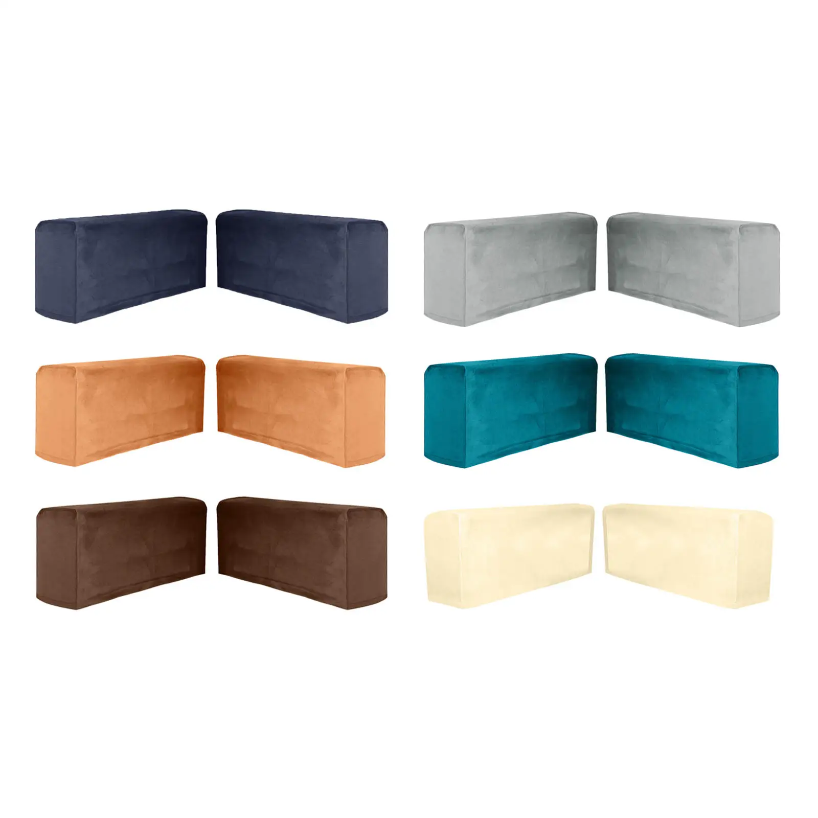 

2pieces Sofa Armrest Cover Couch Arm Protector Solid Color Couch Arm Protectors Machine Washable