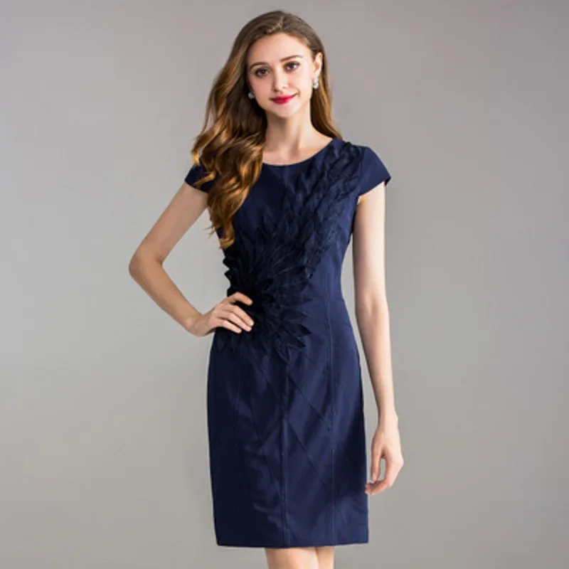 

floral dress Embroidery Superior quality Spring summer women elegant sexy Party Dress plus size M XXXL office work dresses
