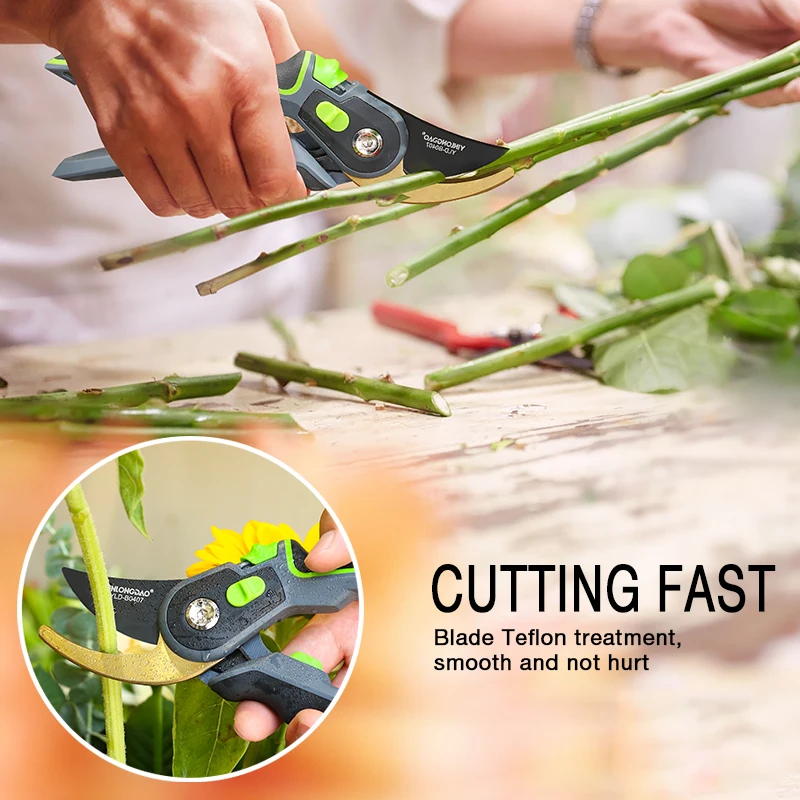 

AI-Road Pruning Shear Garden Tools Hand DurableHigh Carbon Steel scissors Gardening Plant Sharp Branch Pruners Protection