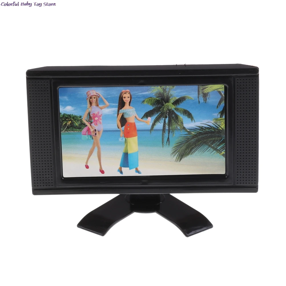 

Dolls TV Flat Screen LCD TV Toy For Doll Mini Cute House TV Furniture Baby Toys