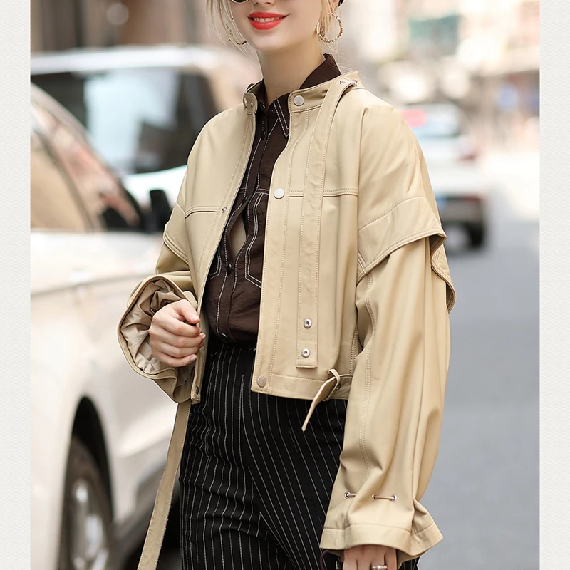 Женские пальто из 100% натуральной кожи 2019 модные женские Куртки овчины с длинным