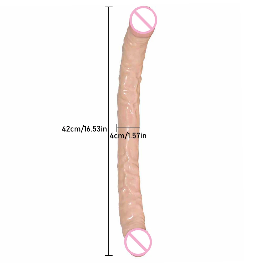 42*4cm Double Dildos Realistic Headed Phallus Stimulation of Vagina and Anus Long Penis Dick Sex Toys for Women Lesbian | Красота и