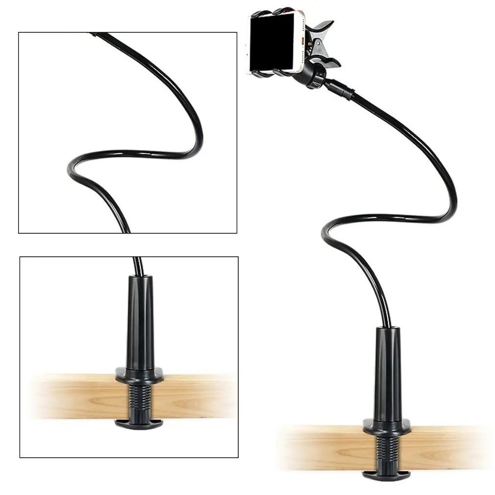 

Universal Phone Holder Bed Desk Clip Lazy Flexible Gooseneck Clamp Long Arms Mount for iPhone 8/7/6 Bed Desk Mobile Phone Holder