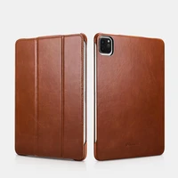 icarer for ipad pro air 4 10 9 11 2018 2020 2021 vintage series genuine leather folio case retro cowhide leather flip cover