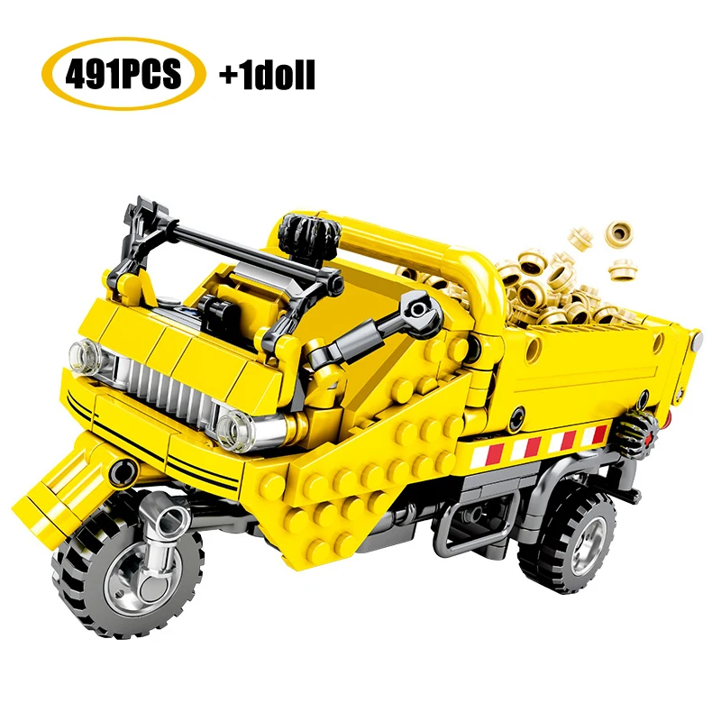 491 шт. строительные блоки техническая машина трицикл приложение создателя