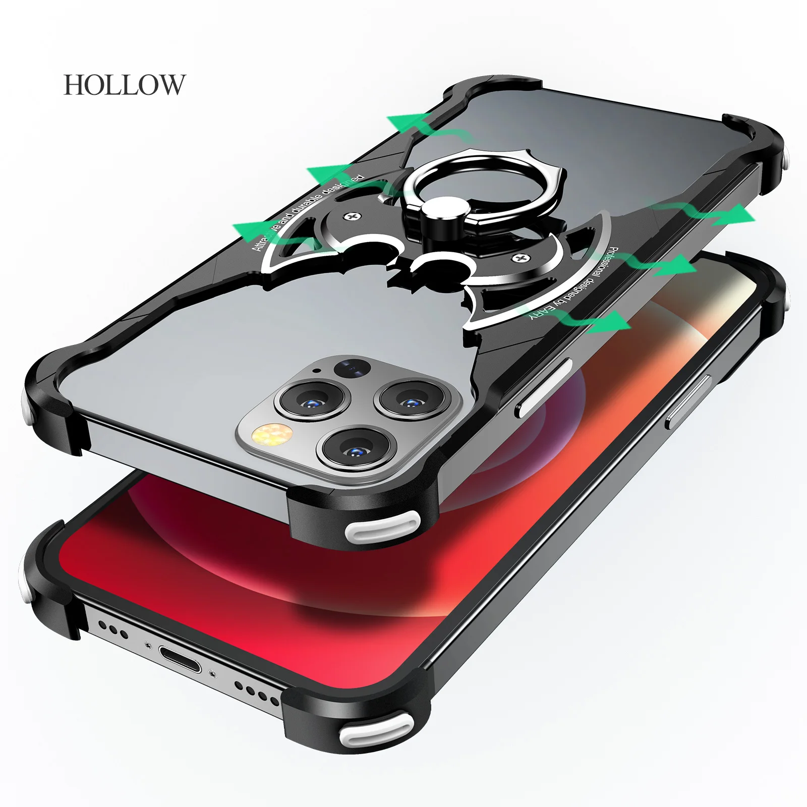 phone case for iphone 12 pro max luxury metal frame shape with airbag shockproof original case bumper back bover cool case free global shipping